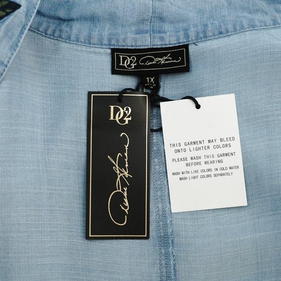 DG2 by Diane Gilman Blue Embroidered Cardigan - Picture 4 of 5